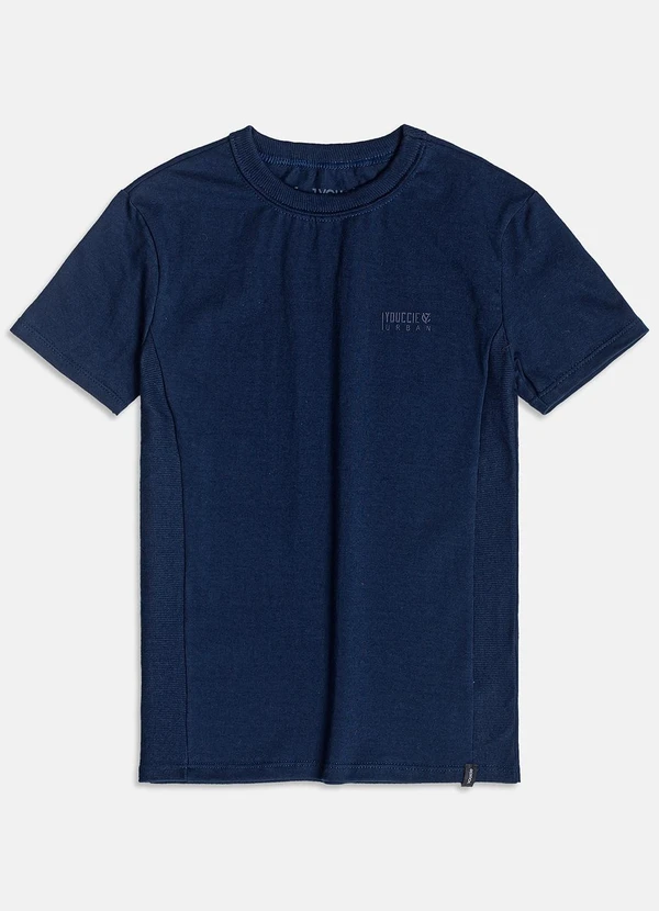 Youccie - Camiseta Manga Curta com Recortes Azul 1