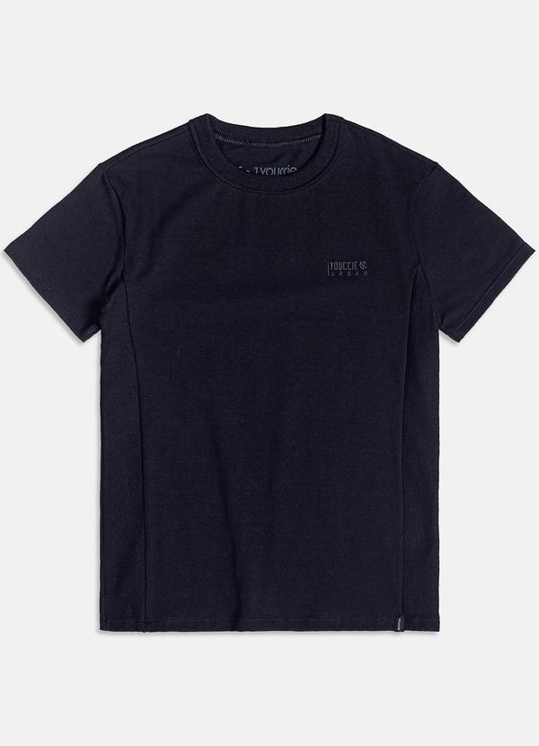 Youccie - Camiseta Manga Curta com Recortes Preto