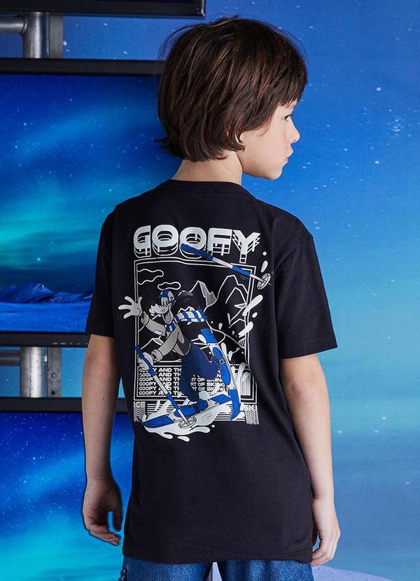 Youccie - Camiseta Manga Curta da Disney Preto 2