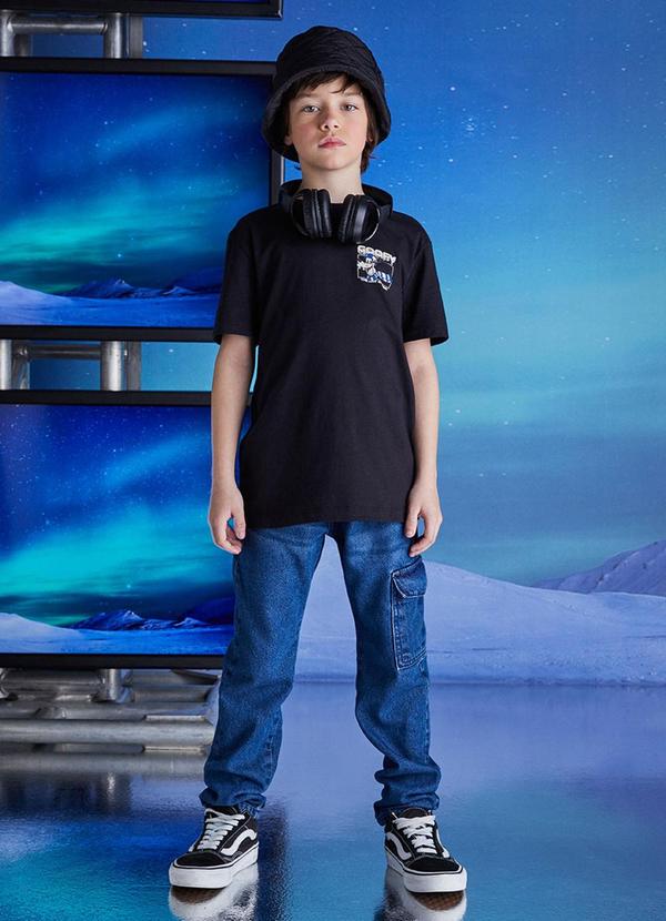 Youccie - Camiseta Manga Curta da Disney Preto 3