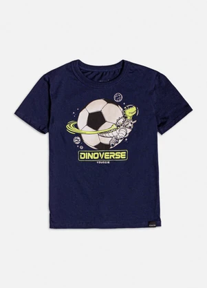 Youccie - Camiseta Manga Curta do Dinoverse Marinho - YOUCCIE