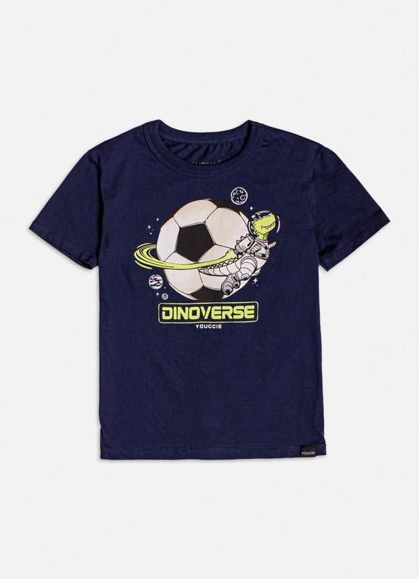 Youccie - Camiseta Manga Curta do Dinoverse Marinho 1