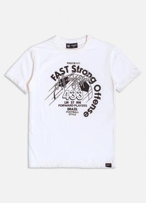 Youccie - Camiseta Manga Curta Fast Strong Branco - YOUCCIE