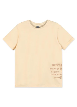 Tigor T Tigre - Camiseta Manga Curta Infantil Bege - TIGOR T TIGRE
