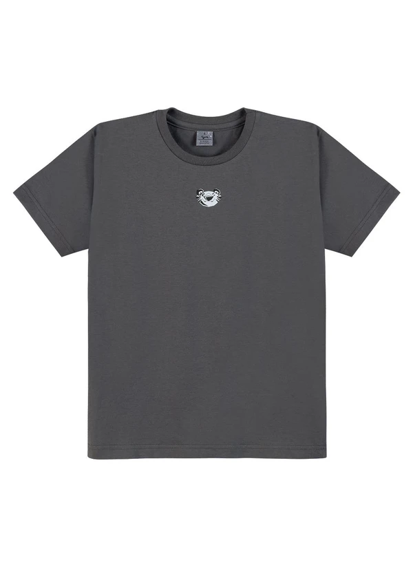 Tigor T Tigre - Camiseta Manga Curta Infantil Cinza