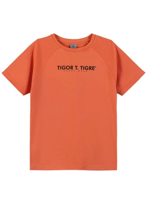 Tigor T Tigre - Camiseta Manga Curta Infantil Laranja - TIGOR T TIGRE