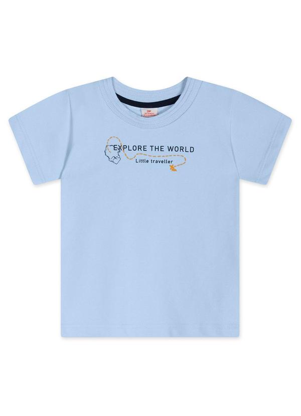 Marisol - Camiseta Manga Curta Infantil Masculina Azul