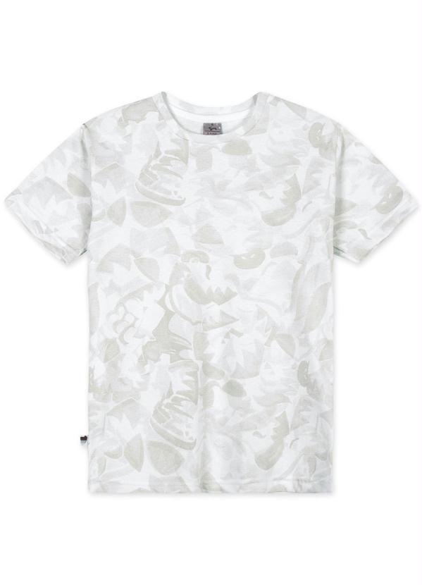 Tigor T Tigre - Camiseta Manga Curta Infantil MeninoBranco