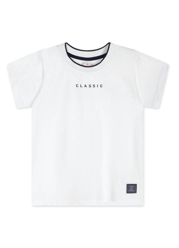 Marisol - Camiseta Manga Curta Infantil Masculina Branco