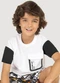 Tigor T Tigre - Camiseta Manga Curta Infantil Masculina Branco - variação: Preto