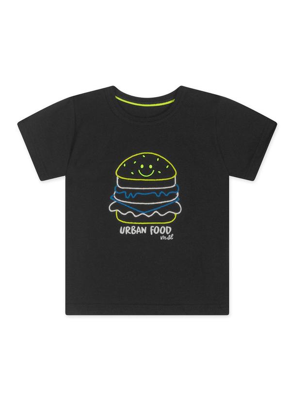 Marisol - Camiseta Manga Curta Infantil Masculina Preto