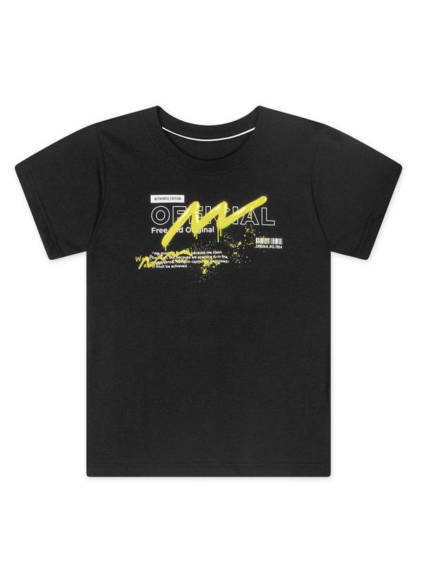 Marisol - Camiseta Manga Curta Infantil Masculina Preto