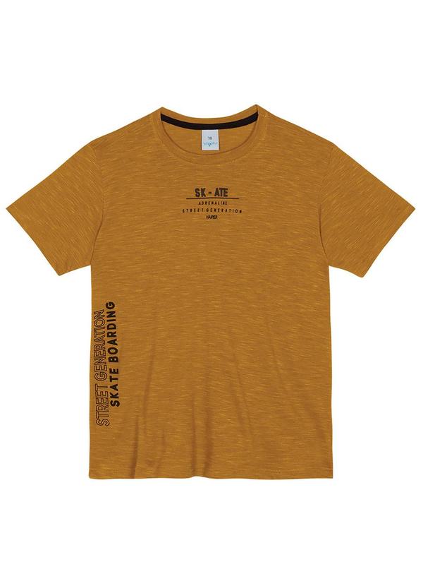 Hapier - Camiseta Manga Curta Juvenil Masculina Marrom