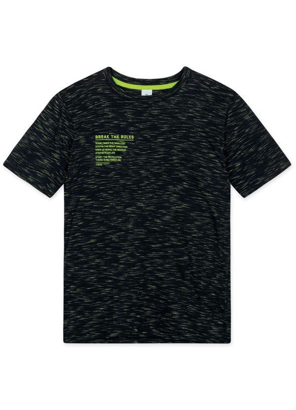 Hapier - Camiseta Manga Curta Juvenil Menino Preto 3