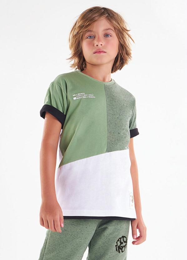 Tigor T Tigre - Camiseta Manga Curta Malha Menino Verde