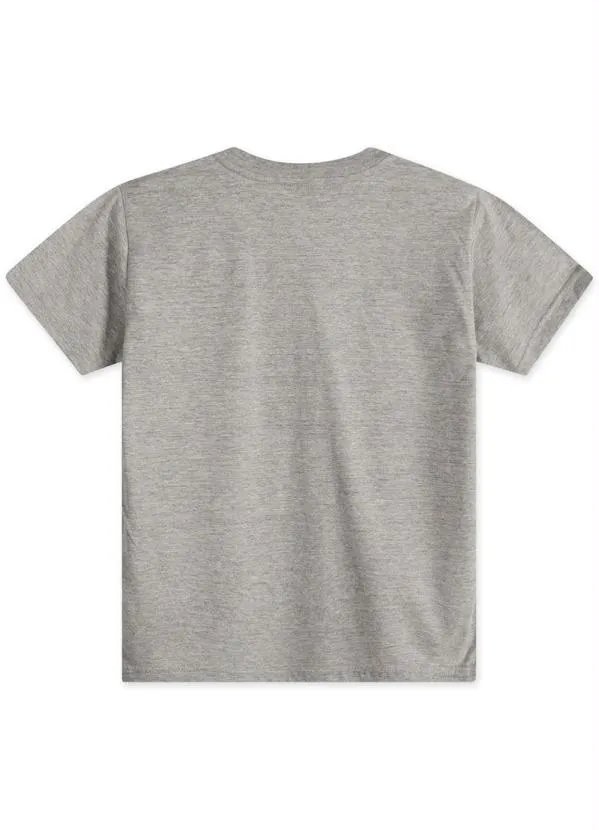 Tigor T Tigre - Camiseta Manga Curta Menino Infantil Cinza 2