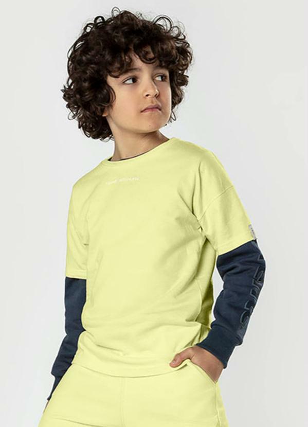 Tigor T Tigre - Camiseta Manga Curta Menino Match Amarelo