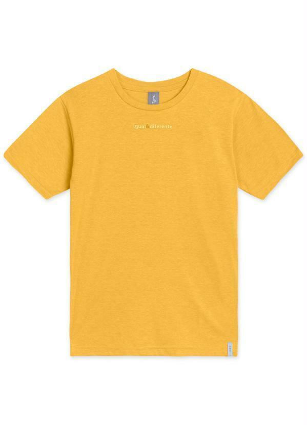 Tigor T Tigre - Camiseta Manga Curta Menino Match Amarelo