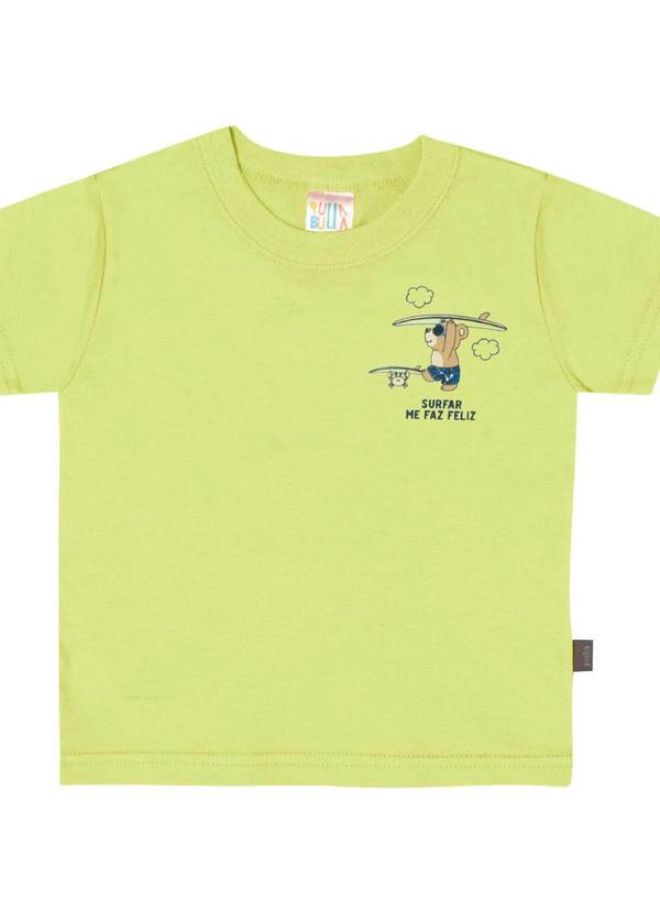 Pulla Bulla - Camiseta Manga Curta Menino Amarelo
