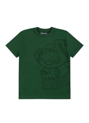 Tigor T Tigre - Camiseta Manga Curta Menino Verde - TIGOR T TIGRE