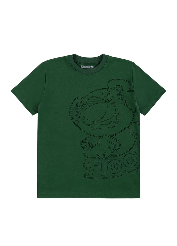 Tigor T Tigre - Camiseta Manga Curta Menino Verde
