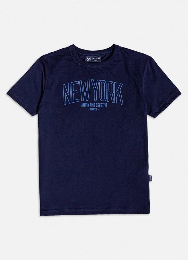 Youccie - Camiseta Manga Curta New York Azul