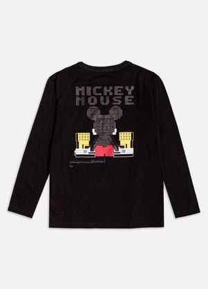 Youccie - Camiseta Manga Longa do Mickey Preto - YOUCCIE