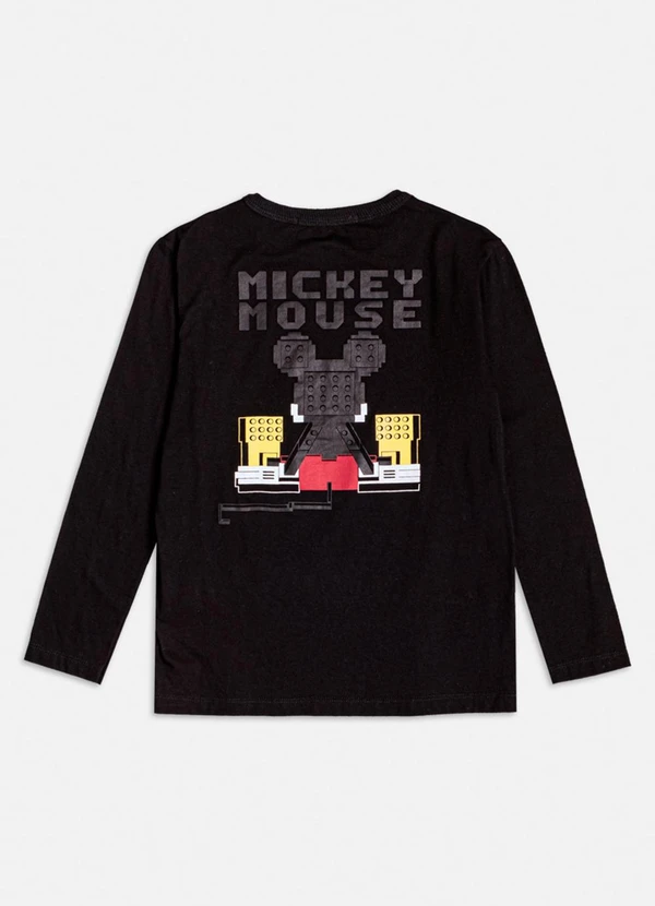 Youccie - Camiseta Manga Longa do Mickey Preto 2