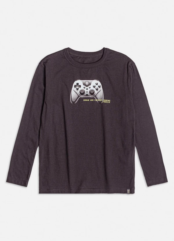 Youccie - Camiseta Manga Longa Gamer Grafite