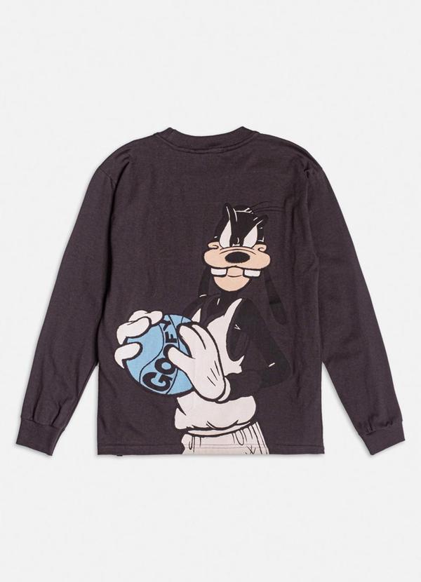 Youccie - Camiseta Manga Longa Goofy Cinza 2
