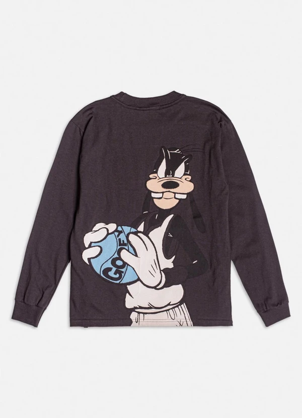 Youccie - Camiseta Manga Longa Goofy Cinza 2
