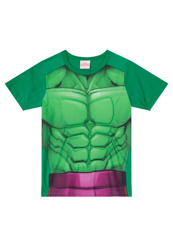 Brandili - Camiseta Marvel Avengers Infantil Menino  Verde 3