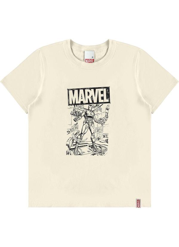 Malwee Kids - Camiseta Marvel em Malha Off White 1