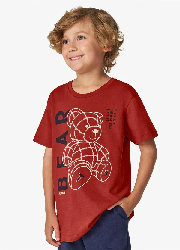 Trick Nick - Camiseta Masculina em Cotton Leve Laranja