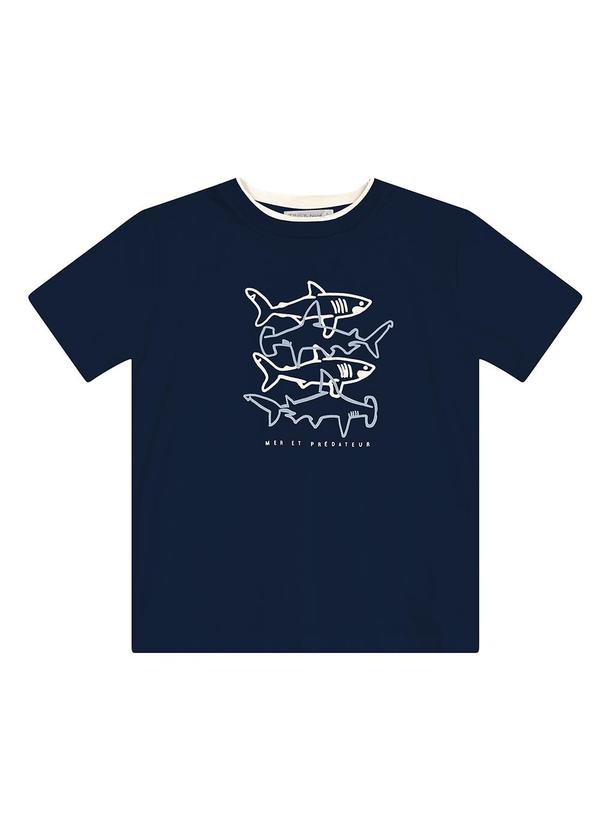 Trick Nick - Camiseta Masculina em Meia Malha Azul 1