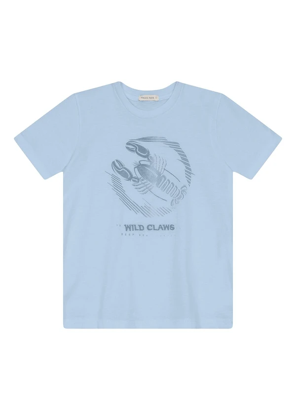 Trick Nick - Camiseta Masculina em Meia Malha Azul