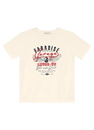 Trick Nick - Camiseta Masculina em Meia Malha Bege - TRICK NICK