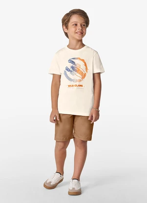 Trick Nick - Camiseta Masculina em Meia Malha Bege - TRICK NICK