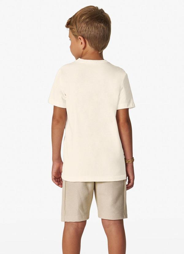 Trick Nick - Camiseta Masculina em Meia Malha Bege 2