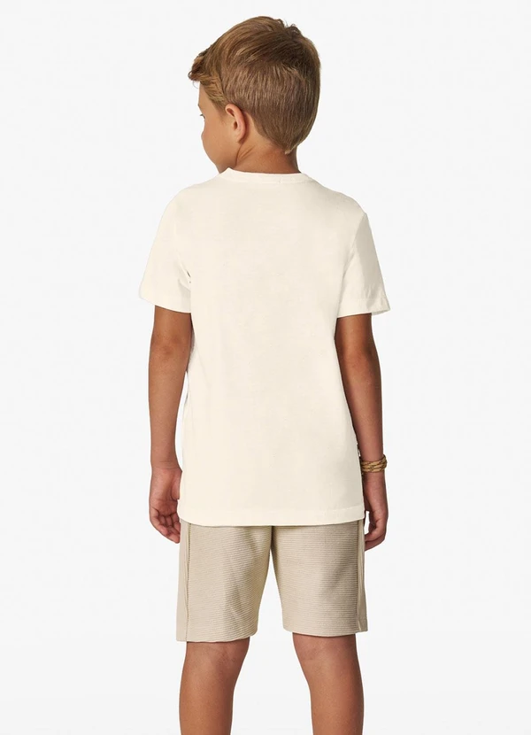 Trick Nick - Camiseta Masculina em Meia Malha Bege 2