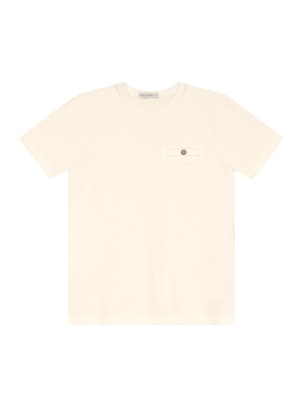 Trick Nick - Camiseta Masculina em Meia Malha Bege 2