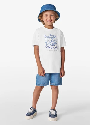 Trick Nick - Camiseta Masculina em Meia Malha Branco - TRICK NICK