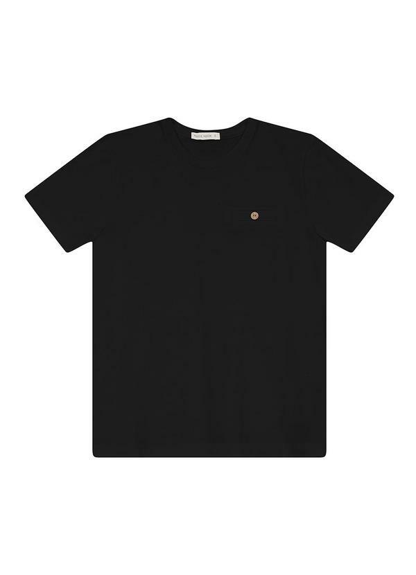 Trick Nick - Camiseta Masculina em Meia Malha Preto