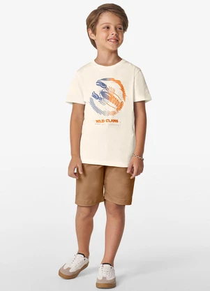 Rovitex - Camiseta Masculina Estampada Bege - ROVITEX