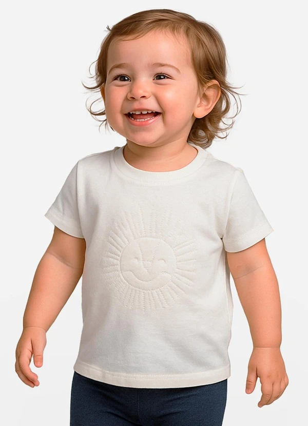 Rovitex - Camiseta Masculina Infantil Bege 1