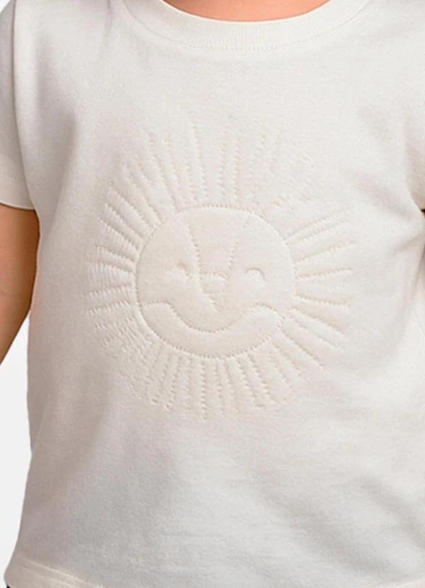 Rovitex - Camiseta Masculina Infantil Bege 5