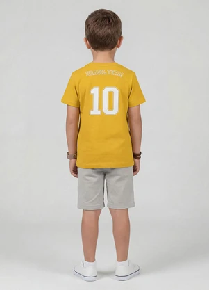 Rovi Kids - Camiseta Masculina Infantil Brasil Amarelo - ROVI KIDS
