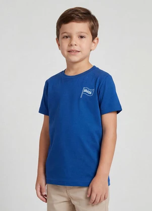 Rovi Kids - Camiseta Masculina Infantil Brasil Azul - ROVI KIDS