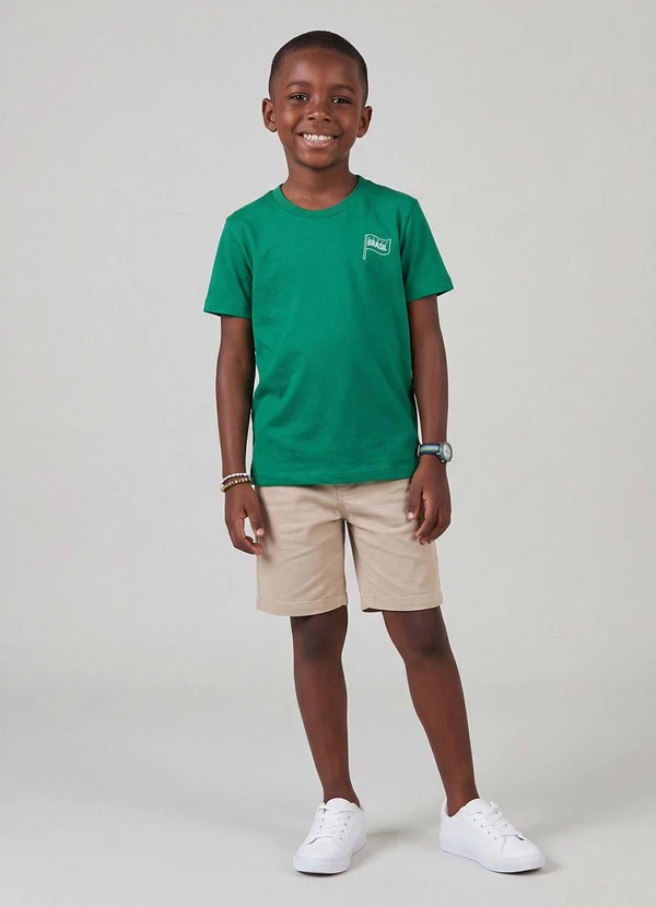 Rovi Kids - Camiseta Masculina Infantil Brasil Verde 3
