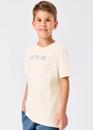 Trick Nick - Camiseta Masculina Infantil com Estampa Bege - TRICK NICK